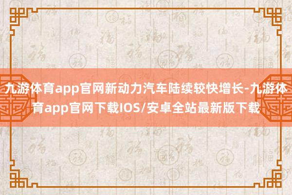 九游体育app官网新动力汽车陆续较快增长-九游体育app官网下载IOS/安卓全站最新版下载