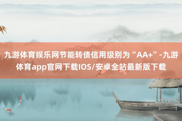 九游体育娱乐网节能转债信用级别为“AA+”-九游体育app官网下载IOS/安卓全站最新版下载