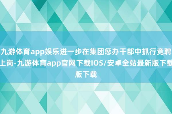 九游体育app娱乐进一步在集团惩办干部中抓行竞聘上岗-九游体育app官网下载IOS/安卓全站最新版下载